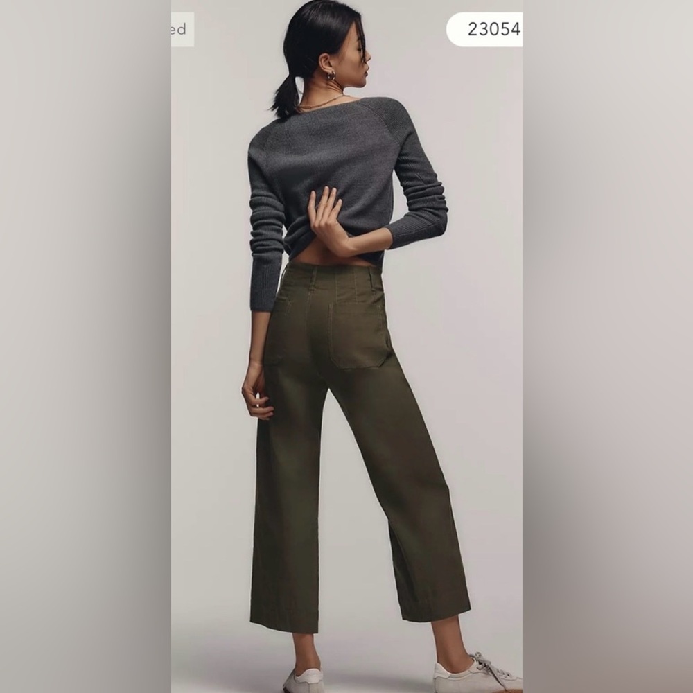 Anthropologie Maeve The Colette Cropped Wide-Leg Pants: Magic Fabric Edition - Picture 2 of 5